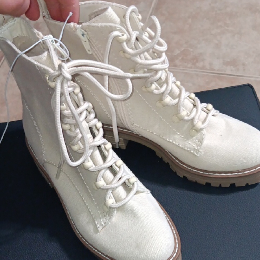 Universal Thread Off-White Combat Boots - image 2